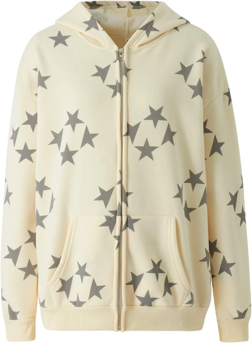 Faretumiya Y2k Hoodies Shirts Long Sleeve Oversized Full Zip Baggy Sweatshirt Printed Punk Harajuku Jacket Grunge Streetwear