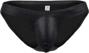 Fashion Stamping Leather Imitation Leather Letter Briefs Mens beneath Underwear