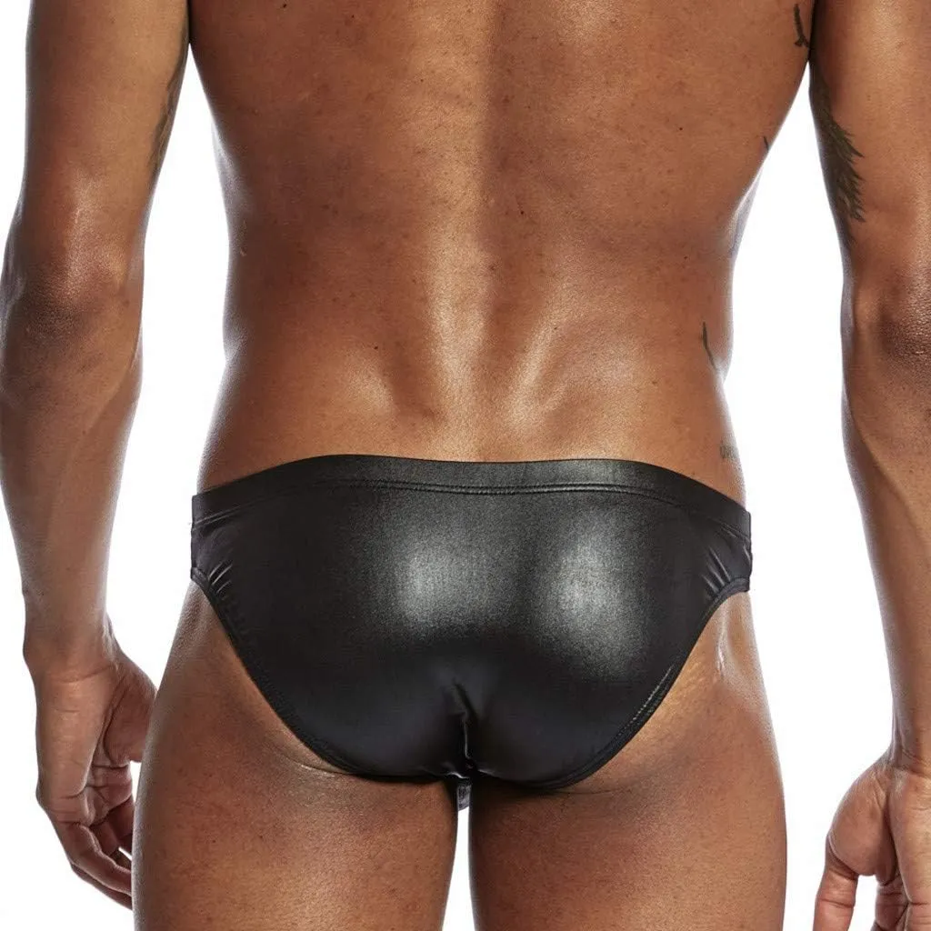 Fashion Stamping Leather Imitation Leather Letter Briefs Mens beneath Underwear