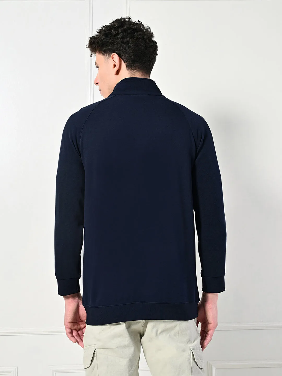 FITINC Stretchable Navy Blue Jacket for Men - Gym, Workout, Jogging, Yoga and Sports