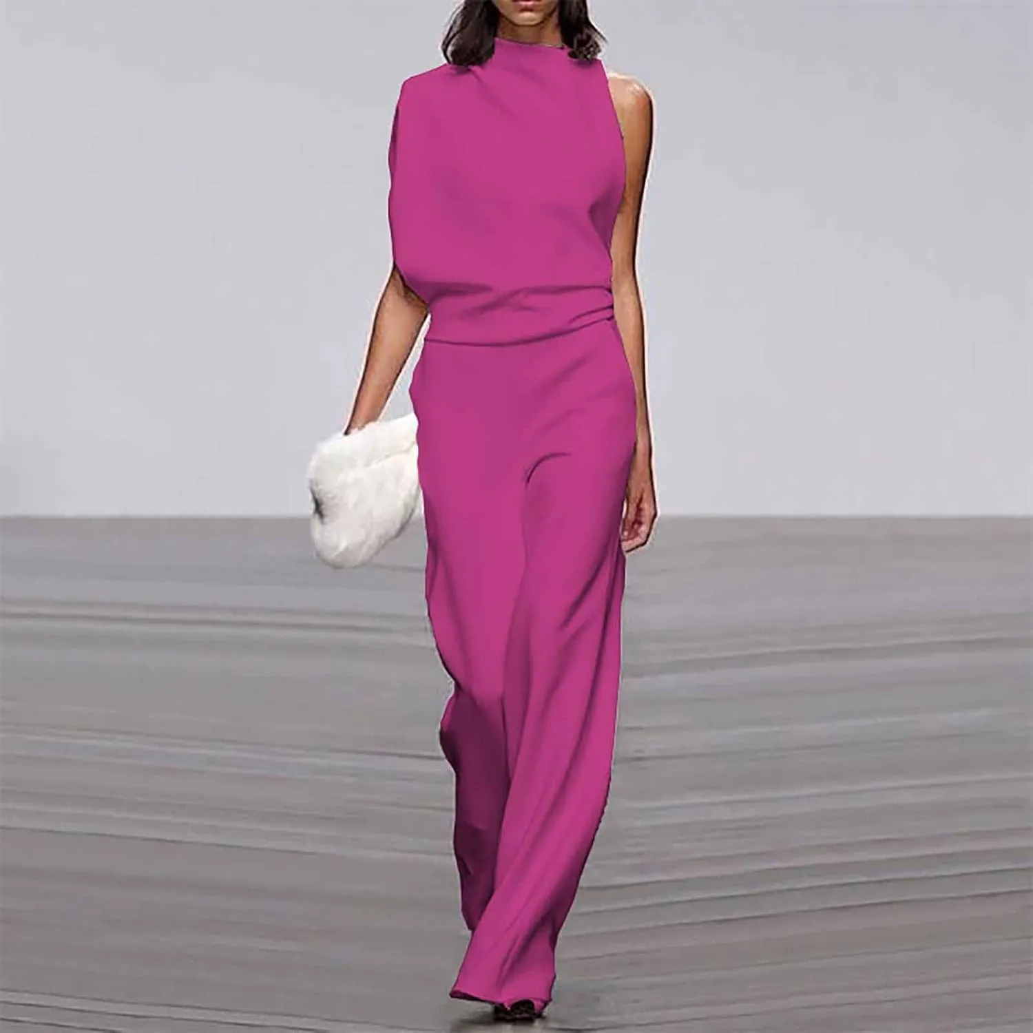Gym Pants for Women,Women's Banquet Dress Jumpsuit Sexy Hanging Neck Women's Trousers Spring&Summer Clothing