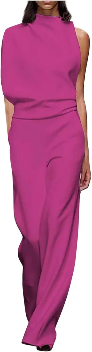 Gym Pants for Women,Women's Banquet Dress Jumpsuit Sexy Hanging Neck Women's Trousers Spring&Summer Clothing
