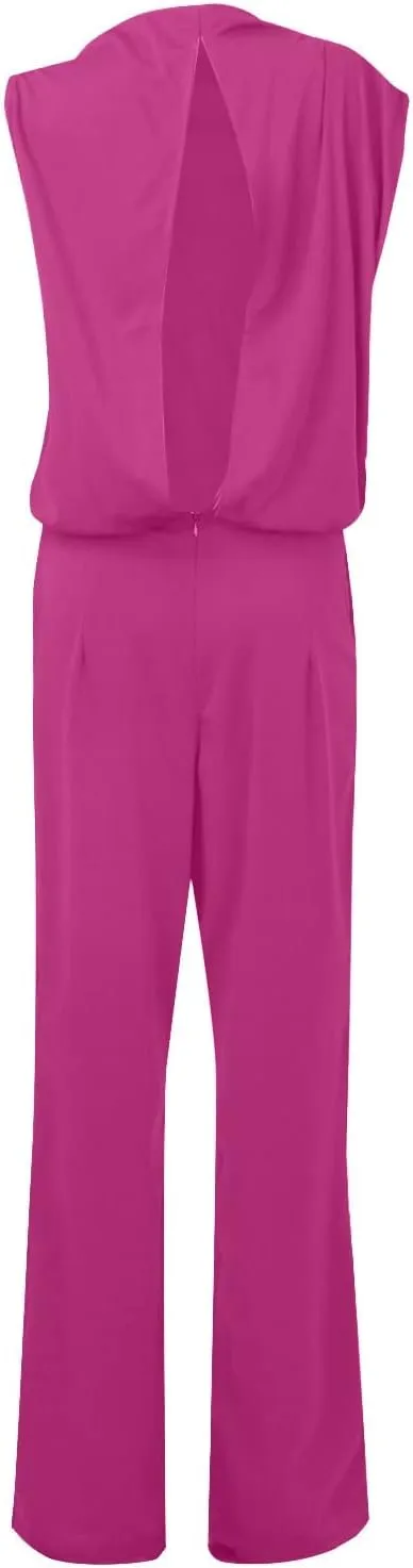 Gym Pants for Women,Women's Banquet Dress Jumpsuit Sexy Hanging Neck Women's Trousers Spring&Summer Clothing