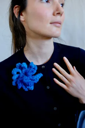 Hand crocheted brooche. Sea flower