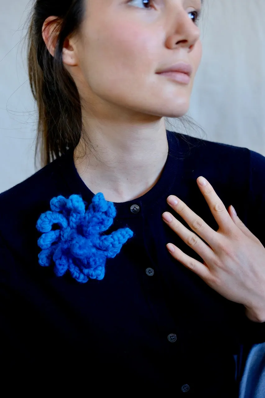 Hand crocheted brooche. Sea flower