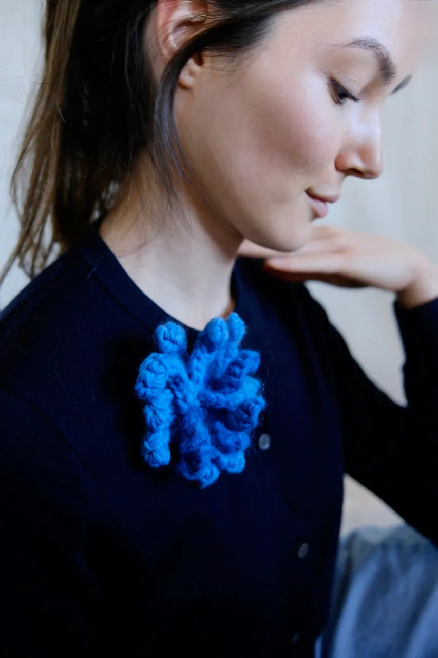 Hand crocheted brooche. Sea flower