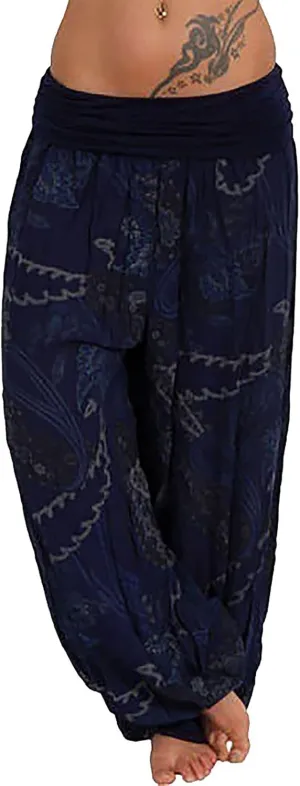 Harem Pants Women Hippie High Waist Boho Petite Length Pants 2024 Plus Size Causal Yoga Flowy Lounge Pajama Joggers