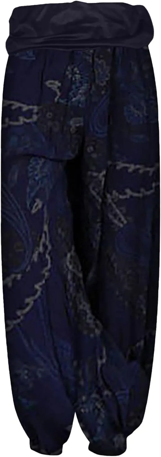 Harem Pants Women Hippie High Waist Boho Petite Length Pants 2024 Plus Size Causal Yoga Flowy Lounge Pajama Joggers