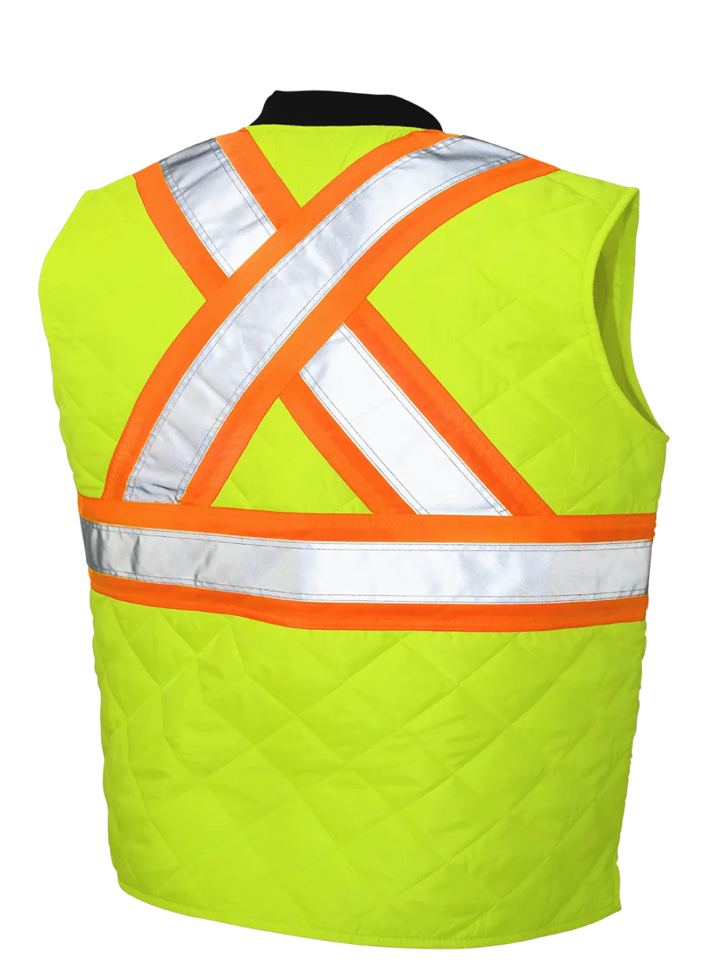 Hi-Vis Quilted Safety Freezer Vest by Tough Duck - Style SV05