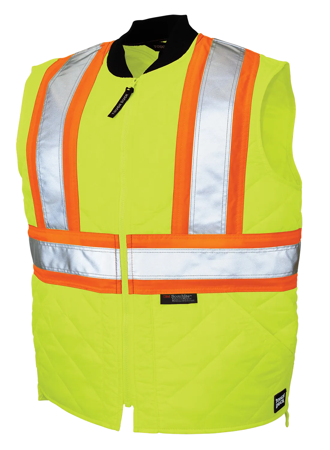 Hi-Vis Quilted Safety Freezer Vest by Tough Duck - Style SV05