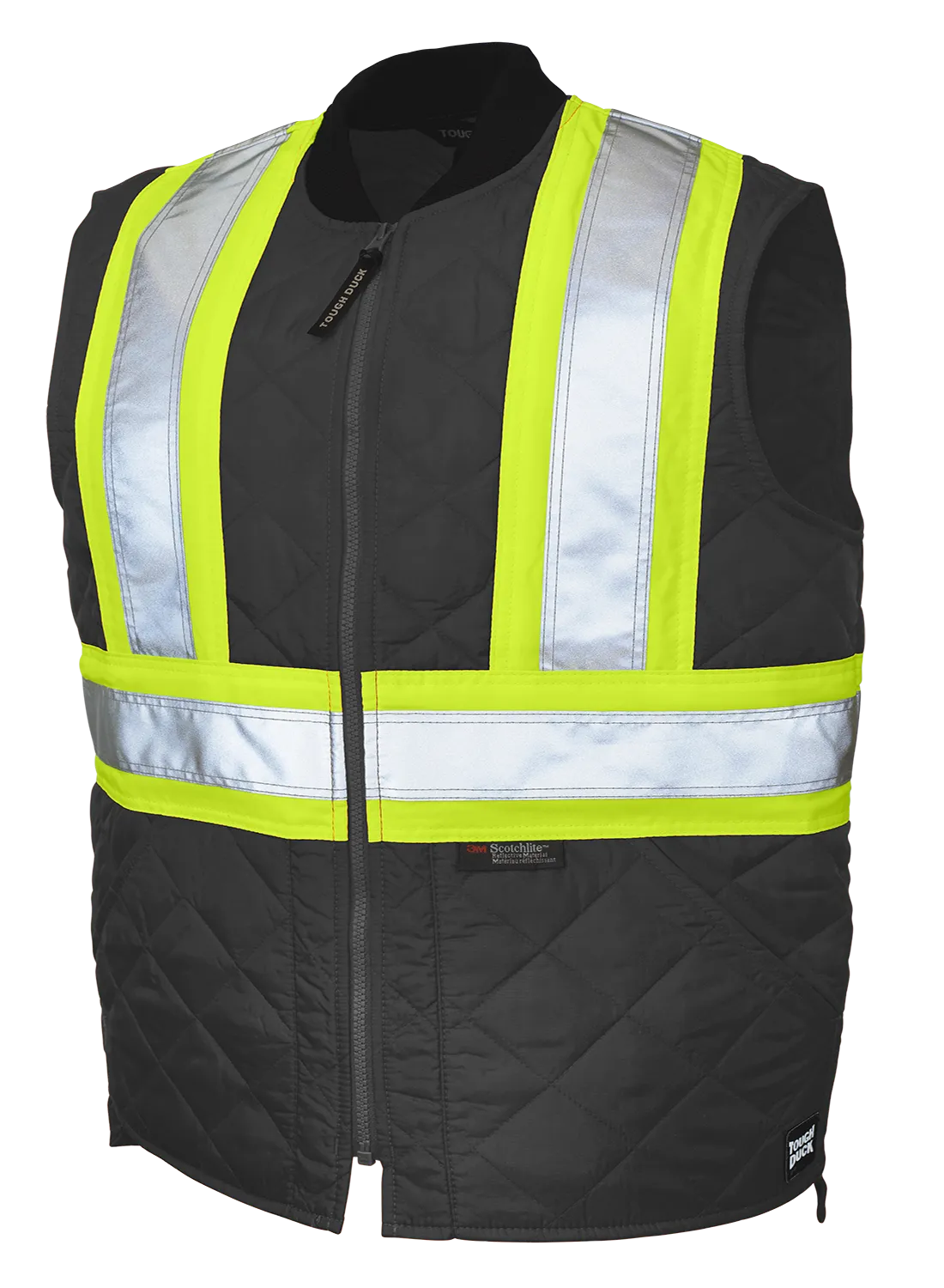 Hi-Vis Quilted Safety Freezer Vest by Tough Duck - Style SV05