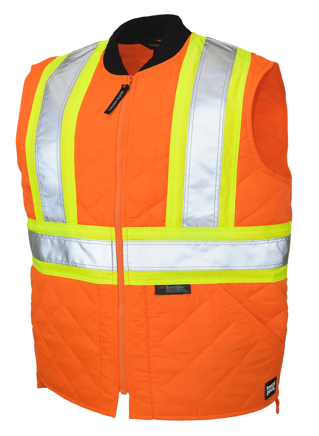 Hi-Vis Quilted Safety Freezer Vest by Tough Duck - Style SV05