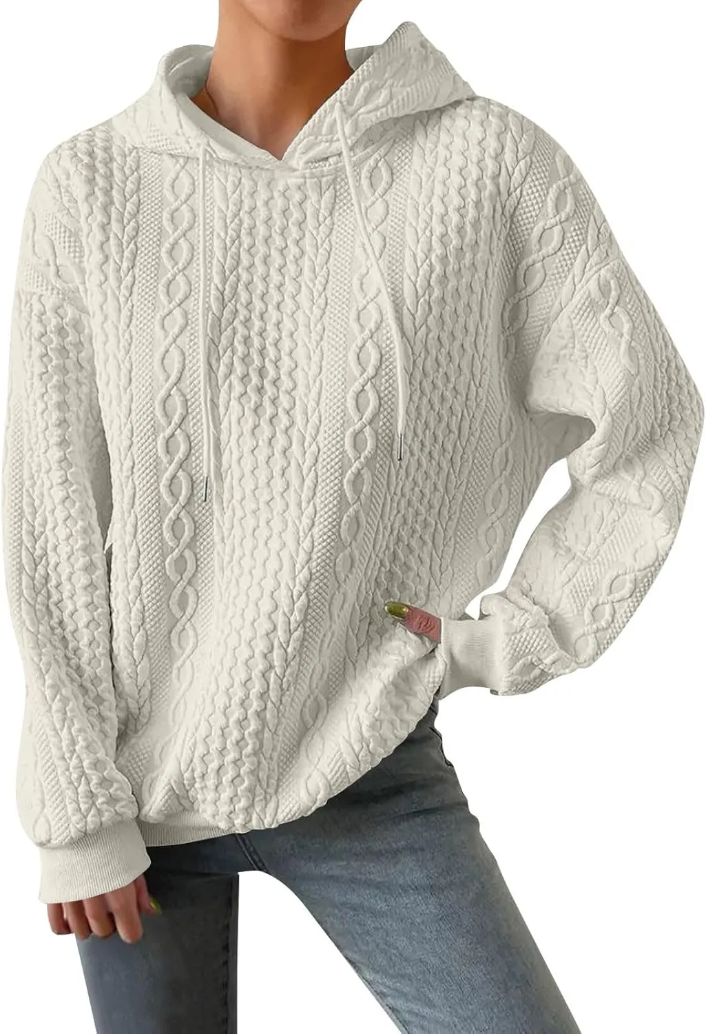 Hoodies For Women Casual Pullover Long Sleeve Drawstring Hoodies Sweatshirts with Pocket