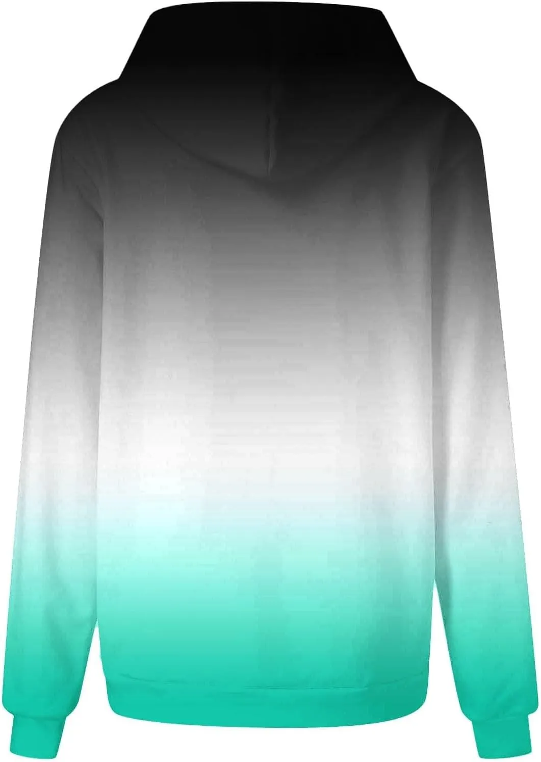 Hoodies For Womens Gradient Print Oversized Sweatshirt Drawstring Pullover With Pocket Trendy Cute Tops for Women Summer