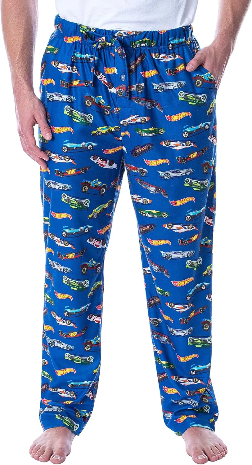 Hot Wheels Cars Adult Men's Allover Die-Cast Cars Print Loungewear Sleep Pajama Pants