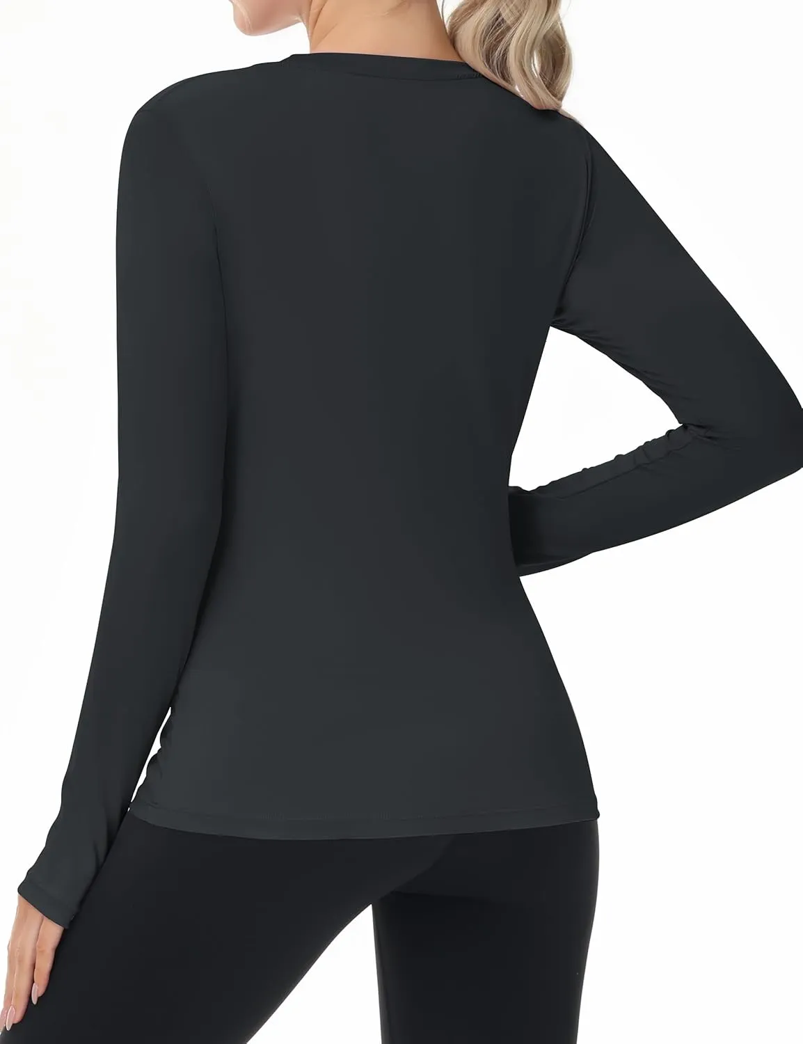 isnowood Women's Sun Protection Long Sleeve Shirts, UPF 50  UV Rash Guard Swim Clothing, Workout Hiking Running Athletic Tops
