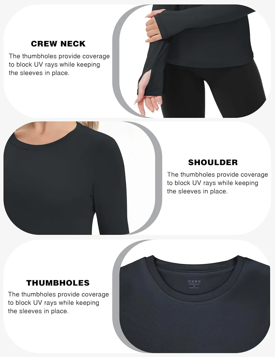 isnowood Women's Sun Protection Long Sleeve Shirts, UPF 50  UV Rash Guard Swim Clothing, Workout Hiking Running Athletic Tops