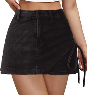 Jean Skirts for Women Y2k Denim Skirt Stretchy Mini Skirt Skorts Cargo Skirt