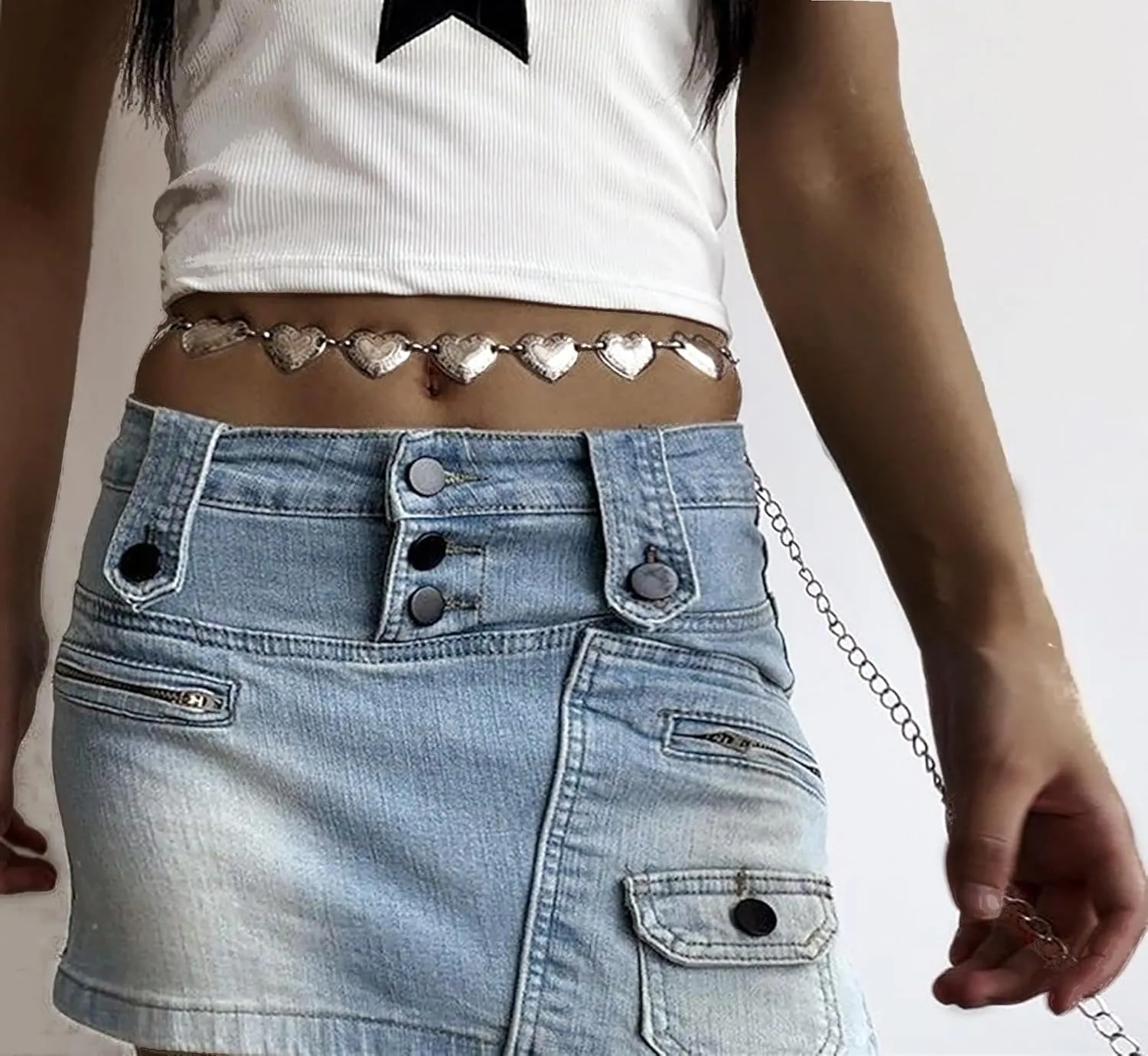 Jean Skorts Skirts for Women Summer Trendy Denim Mini Skirt with High Waisted Shorts