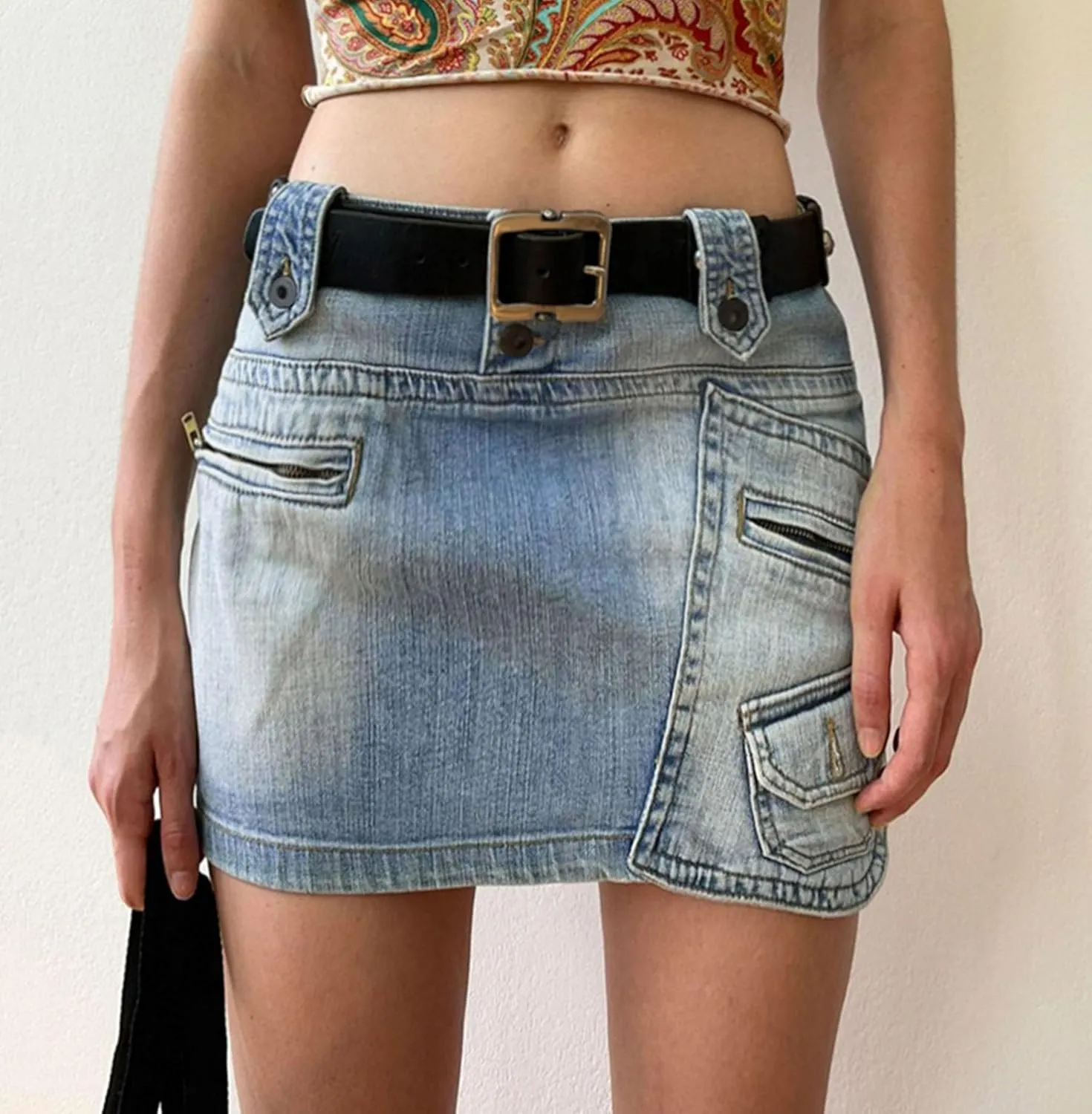 Jean Skorts Skirts for Women Summer Trendy Denim Mini Skirt with High Waisted Shorts