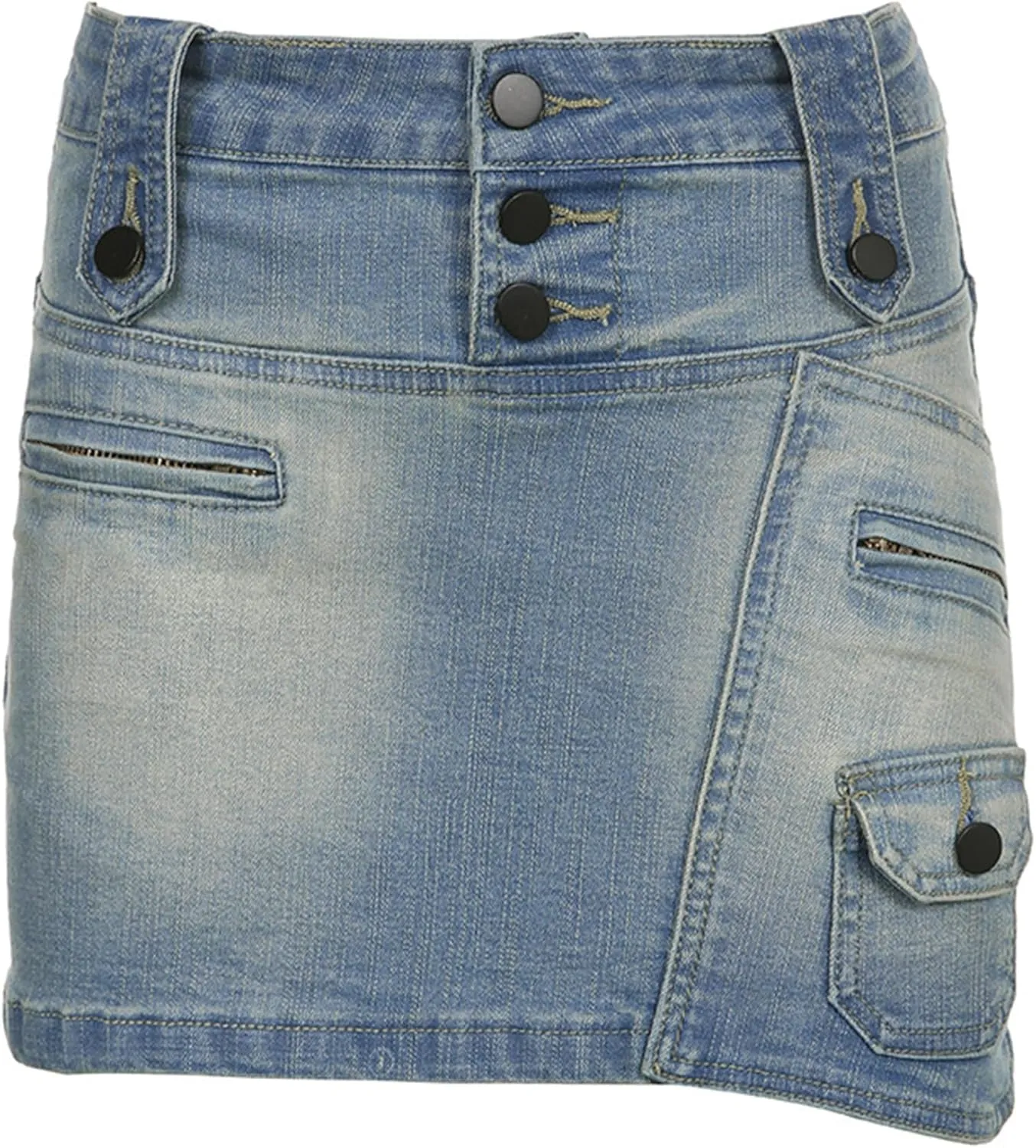 Jean Skorts Skirts for Women Summer Trendy Denim Mini Skirt with High Waisted Shorts