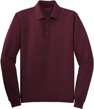 Joe's USA Mens Long Sleeve Polo Shirts in 9 Colors. Regular and Tall Sizes: XS-6XL