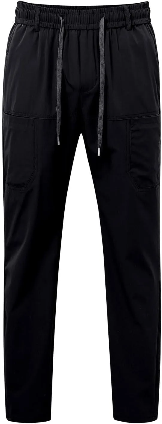 Joggers for Men Khaki Pants Mens Solid Color Straight Trend Slim Fit Workout Running Comfy Casual Elastic Waist Pants