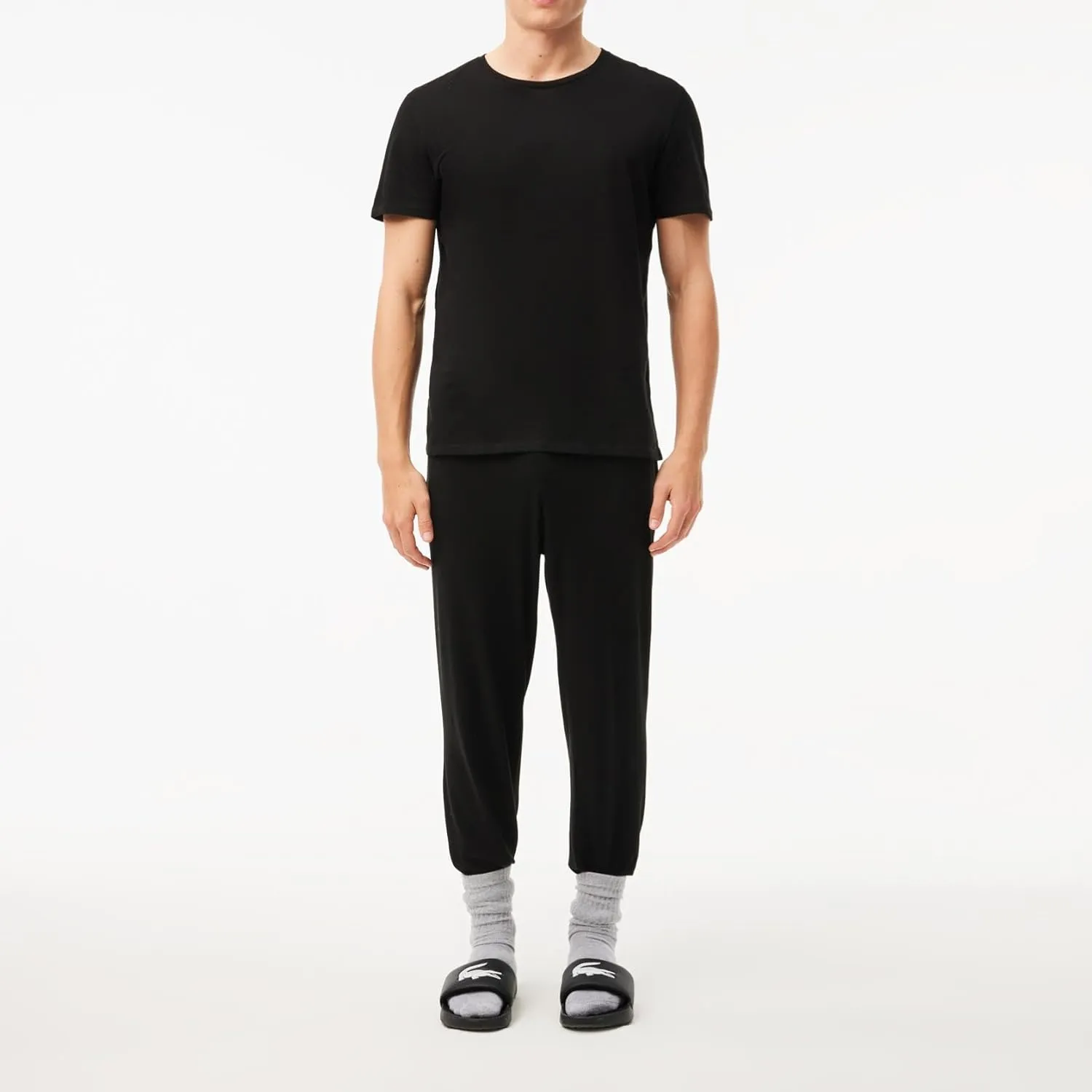 Lacoste Men's 100% Cotton Regular Fit Crew Neck T-Shirt, 3-Pack