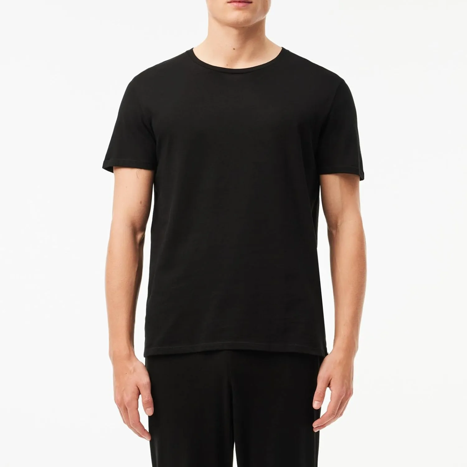 Lacoste Men's 100% Cotton Regular Fit Crew Neck T-Shirt, 3-Pack