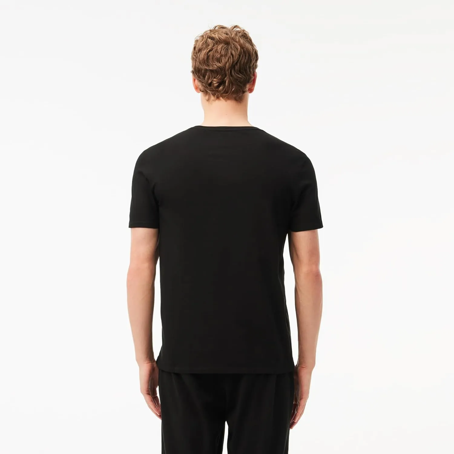 Lacoste Men's 100% Cotton Regular Fit Crew Neck T-Shirt, 3-Pack