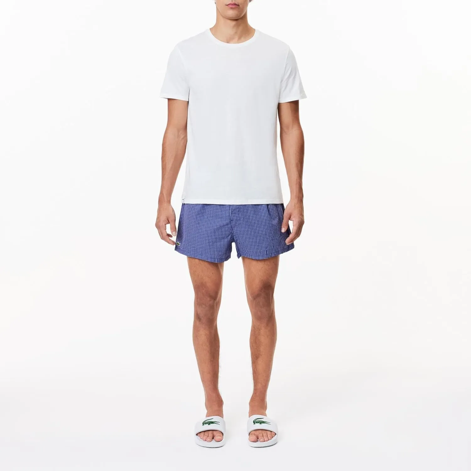 Lacoste Men's 100% Cotton Regular Fit Crew Neck Undershirt, 3-Pack