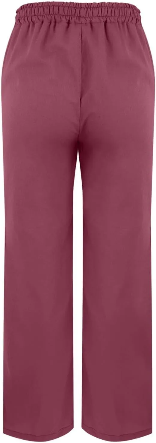 Linen Pants for Women Summer High Waist Elastic Straight Leg Lounge Pant 2025 Casual Loose Lightweight Beach Trousers