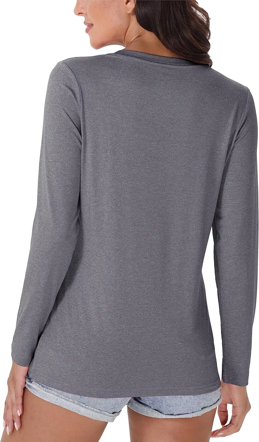 MAGCOMSEN Women's Workout Shirts UPF 50  Long Sleeve V Neck Lightweight Quick Dry Running Hiking Athletic Tops Women