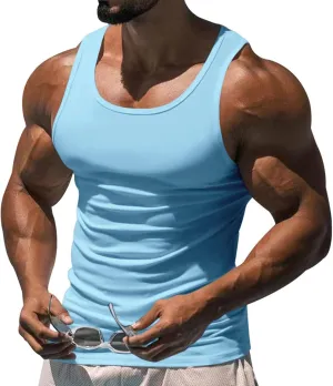 Men Muscle Tank Top Workout Gym Sleeveless Bodybuilding Undershirt Sleeveless Fitness Athletic Vest Tee