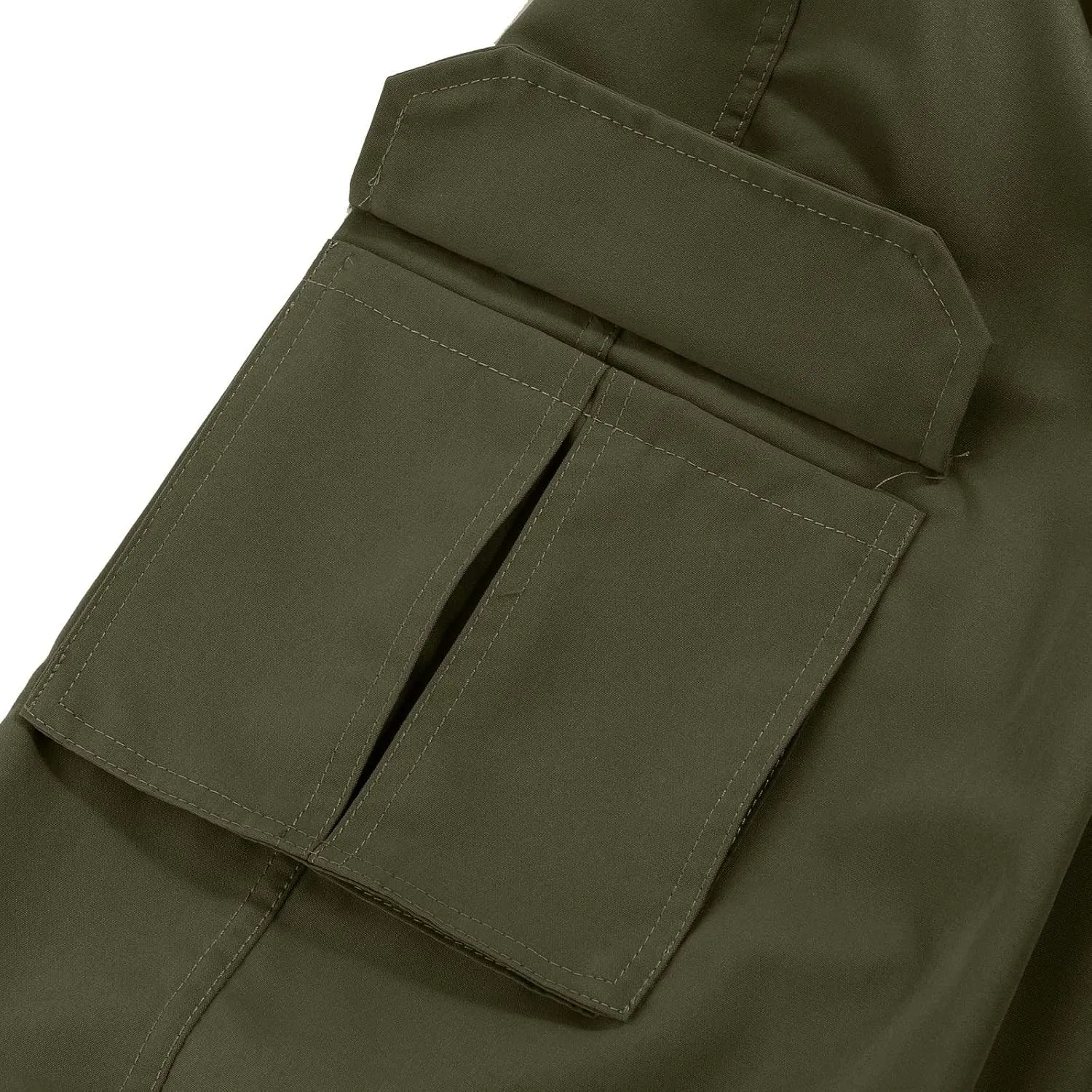 Mens Camo Pants Bell Bottom Pants for Men Fashion Loose Handsome Pocketjeans Pants Tooling Camouflage Pants M-4Xl