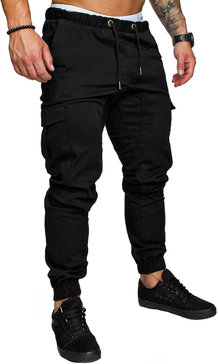 Men's Fashion Loose Handsome PocketJeans Pants Tooling Camouflage Pants M-4XL