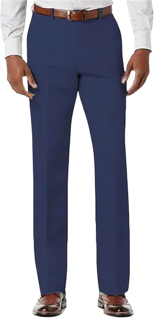 Mens Front Flat Casual Dress Pants Slim Fit Suit Pants Comfy Classic Stretch Chino Pants Business Work Trousers for Men