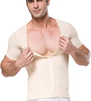 Mens Gynomastica Shapewear Compression Shirt Slimming Undershirt Body Shaper Vest Workout Tank Tops