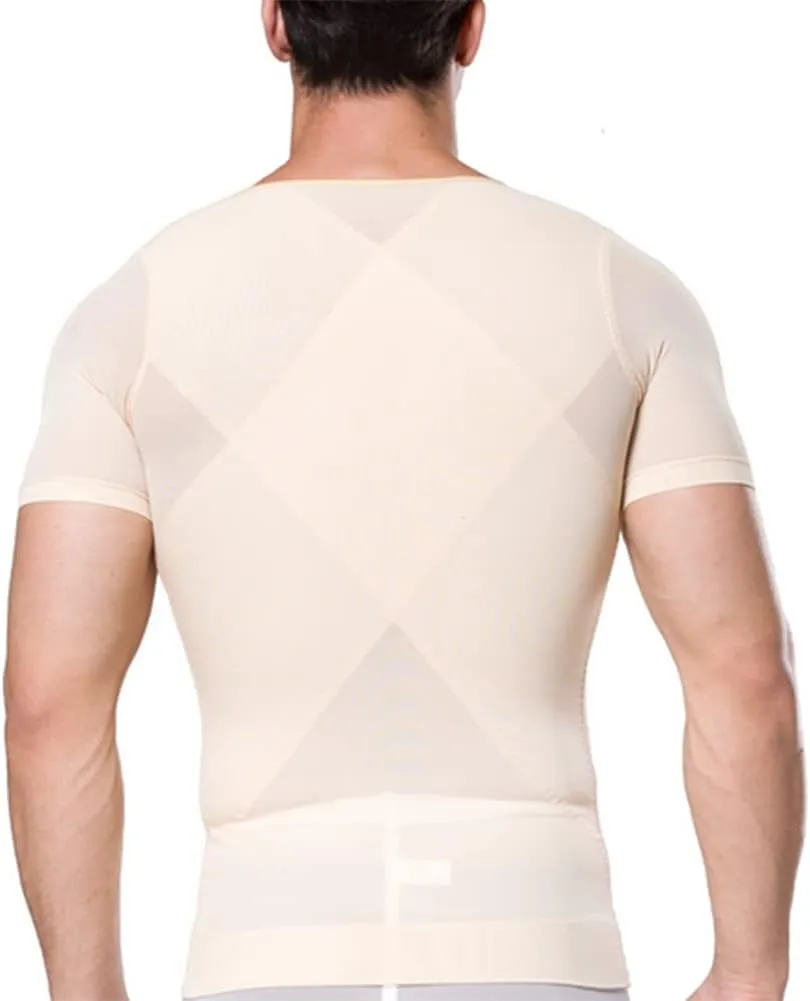 Mens Gynomastica Shapewear Compression Shirt Slimming Undershirt Body Shaper Vest Workout Tank Tops