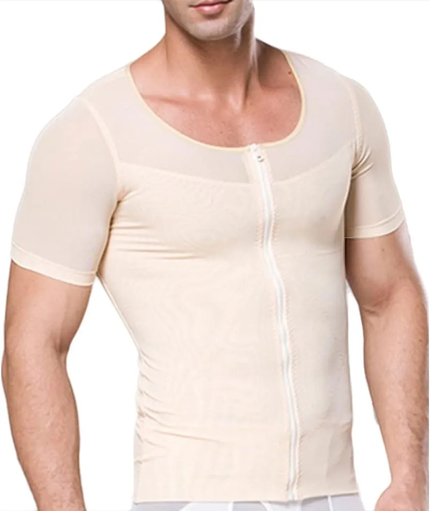 Mens Gynomastica Shapewear Compression Shirt Slimming Undershirt Body Shaper Vest Workout Tank Tops