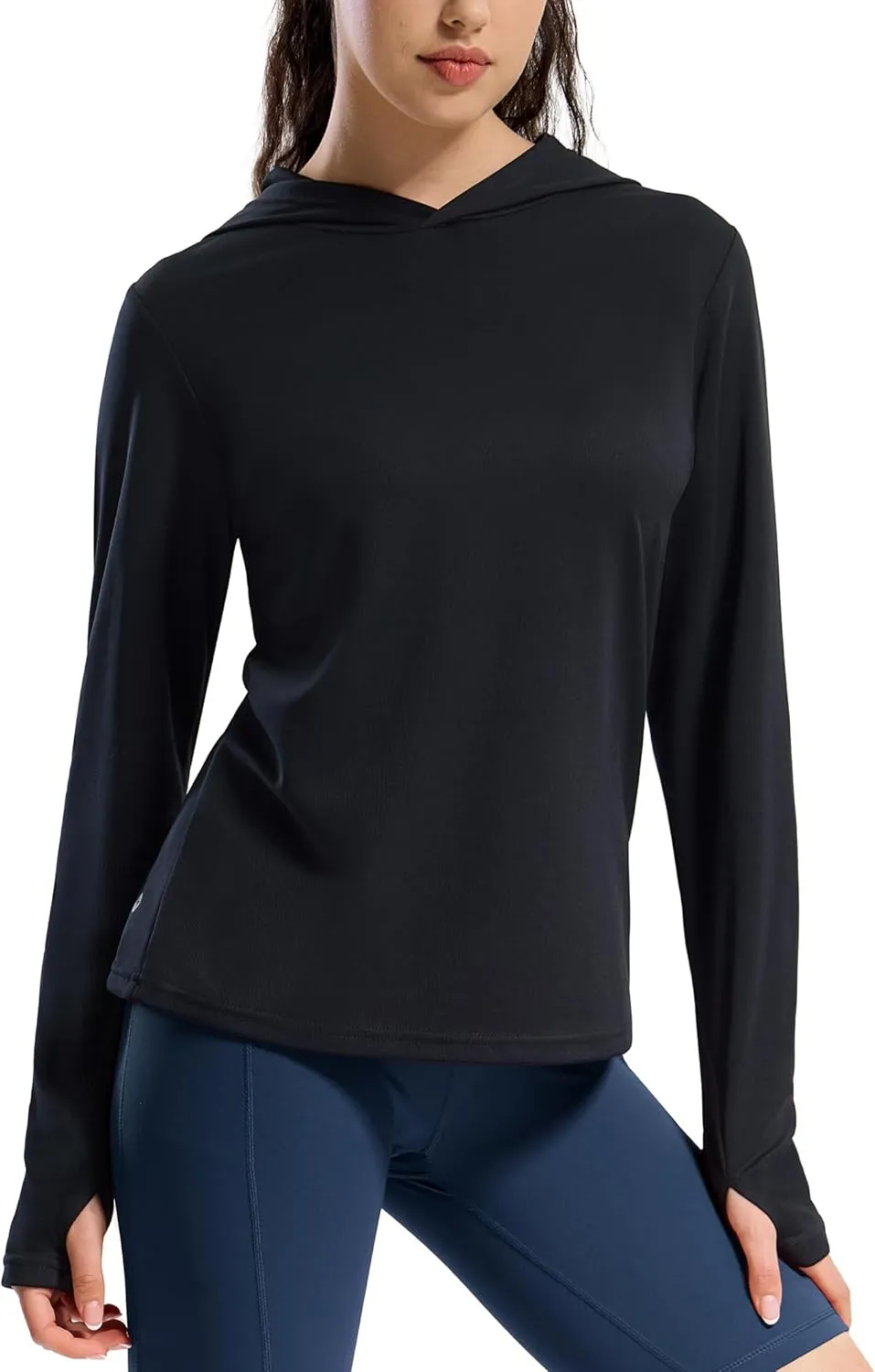 MIER Women's Long Sleeve Workout Shirts Sun Protection Hoodie UPF 50  UV Shirt for Fishing Hiking Running, Lightweight