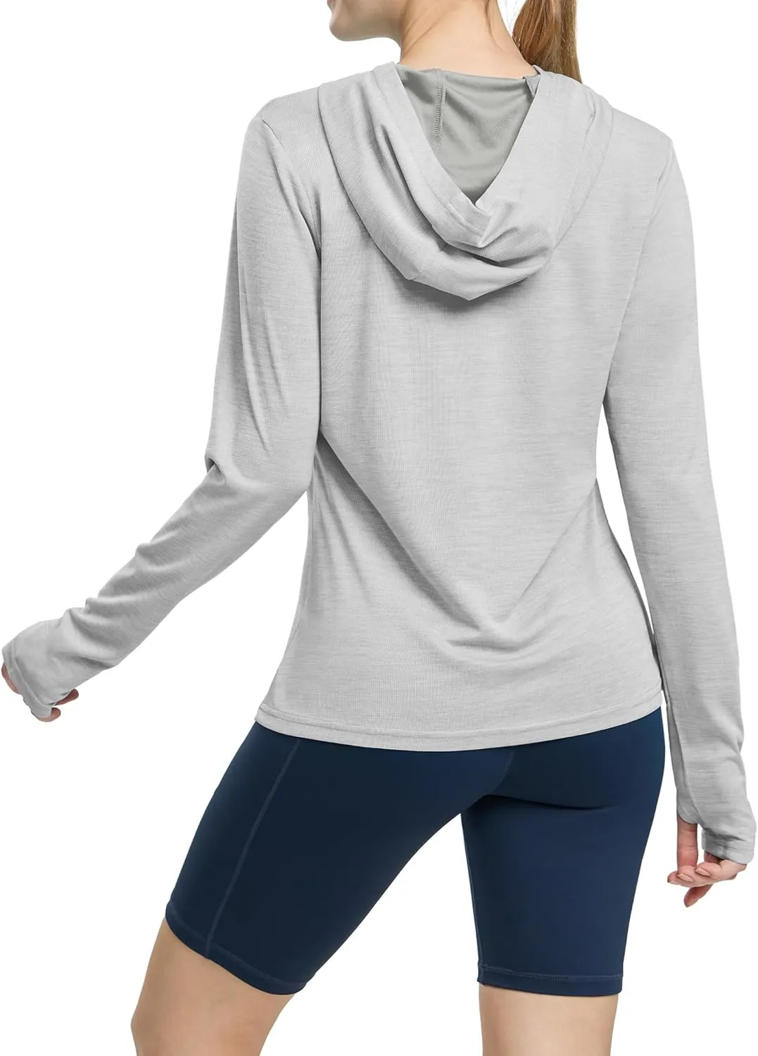 MIER Women's Long Sleeve Workout Shirts Sun Protection Hoodie UPF 50  UV Shirt for Fishing Hiking Running, Lightweight