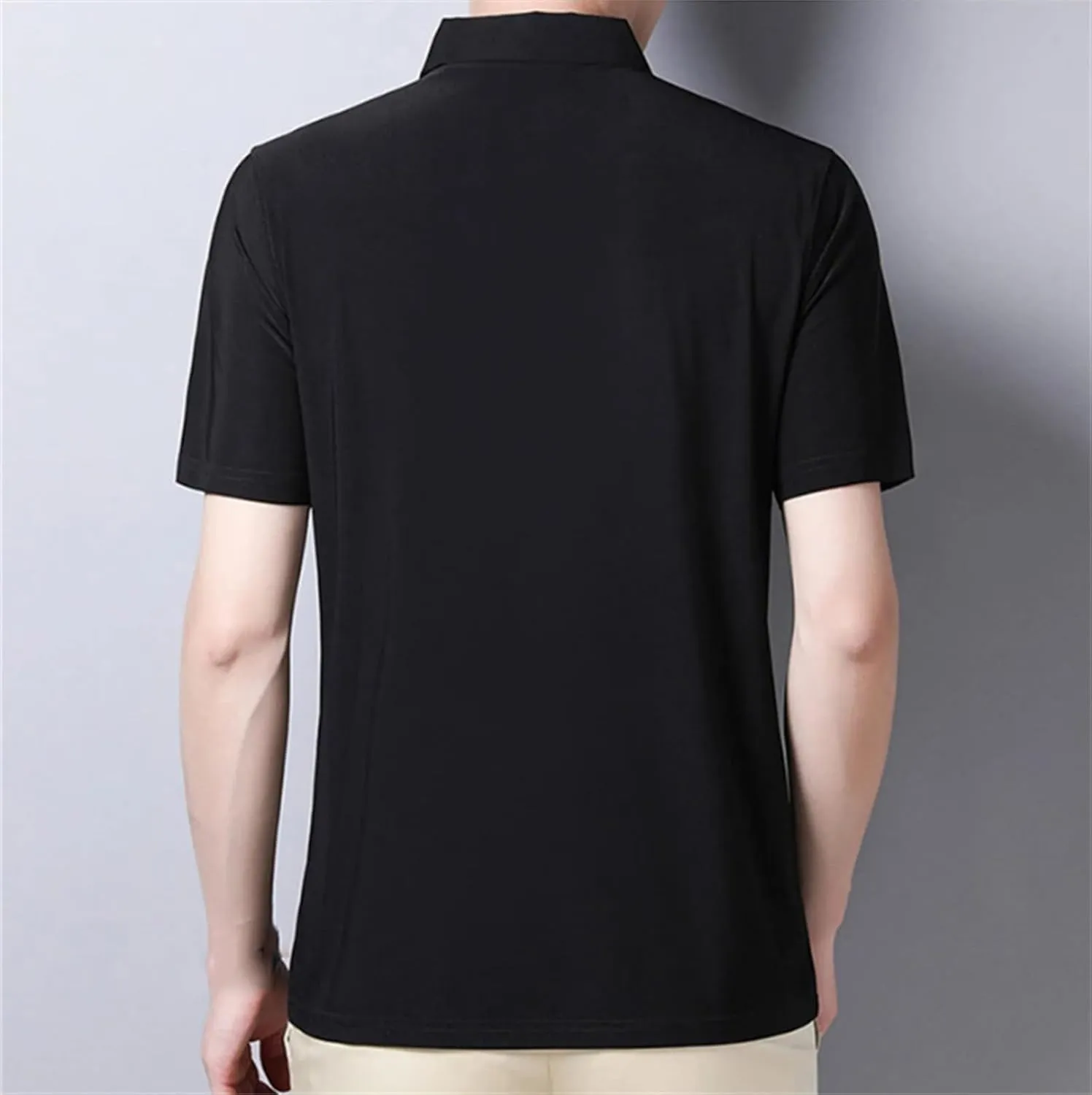 Mnjyihy Men Summer Multi-Colors Polo Shirt Bussiness Moisture Wicking Quick-Dry Short Sleeve Casual Polo Shirts