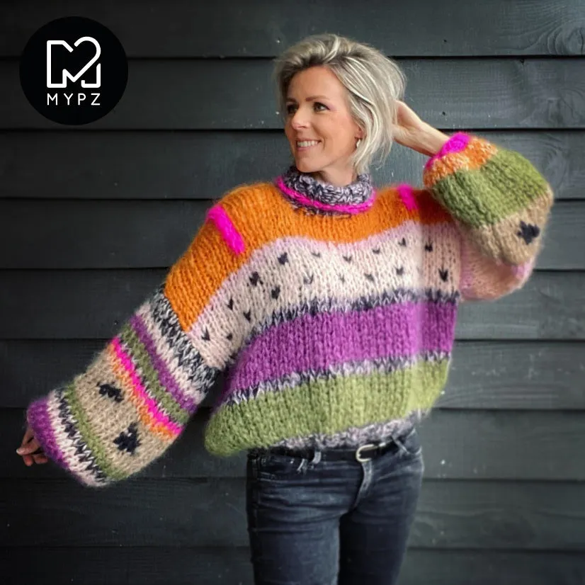MYPZ Chunky Mohair pullover Watermelon