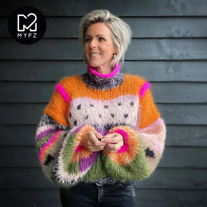MYPZ Chunky Mohair pullover Watermelon