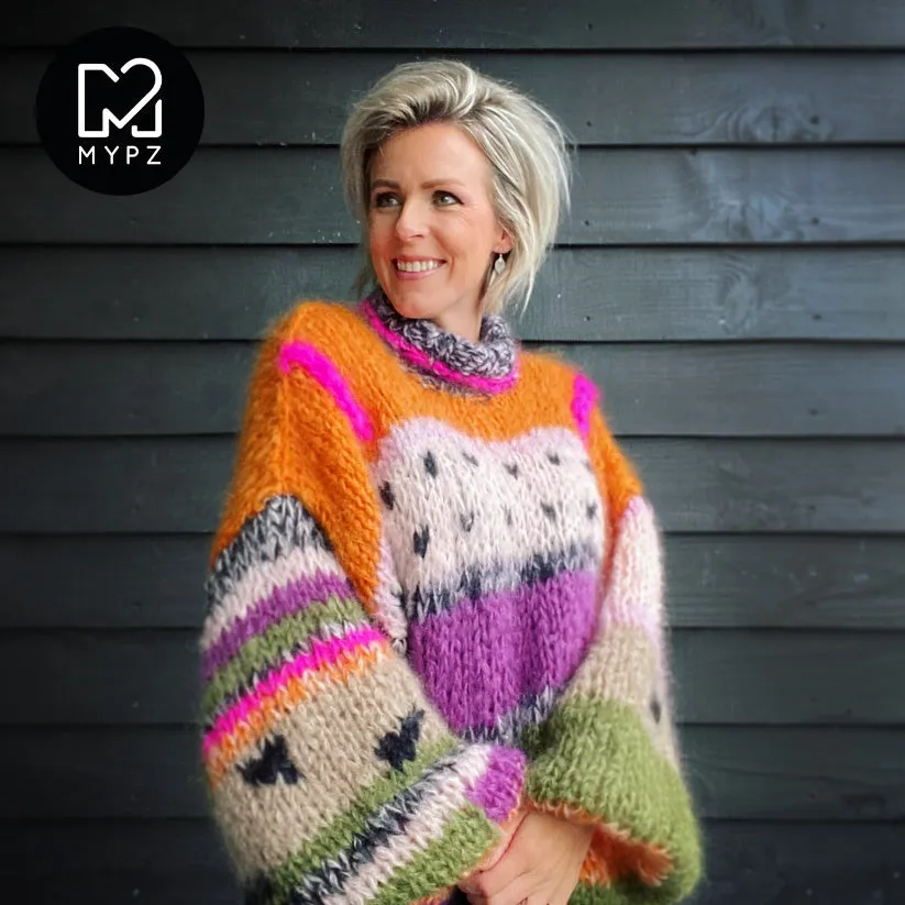 MYPZ Chunky Mohair pullover Watermelon