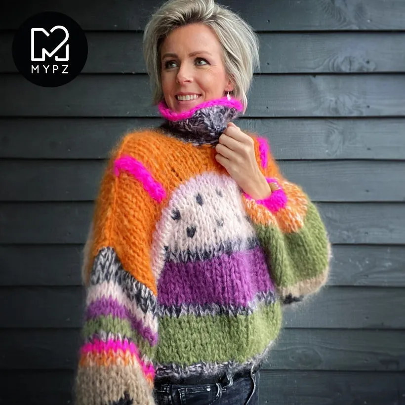 MYPZ Chunky Mohair pullover Watermelon