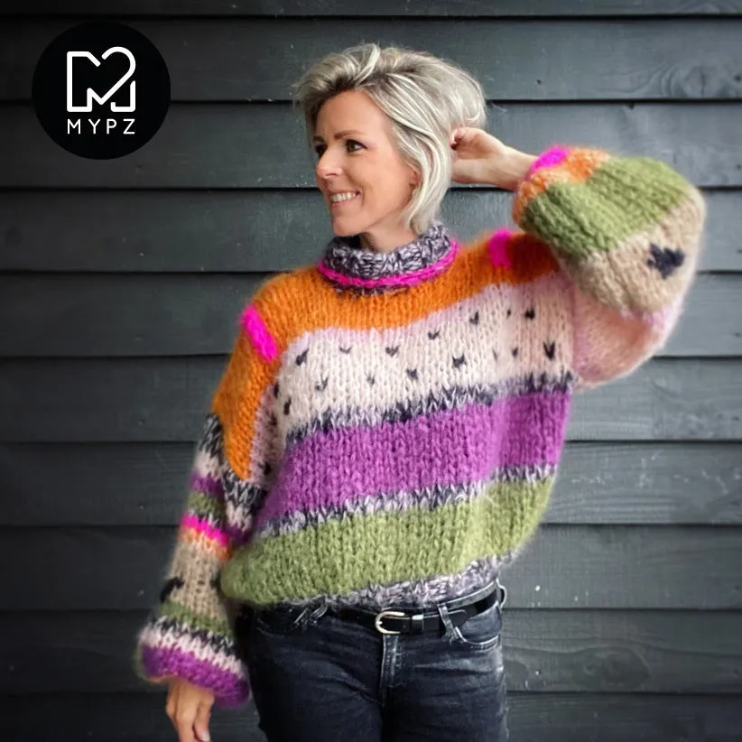MYPZ Chunky Mohair pullover Watermelon