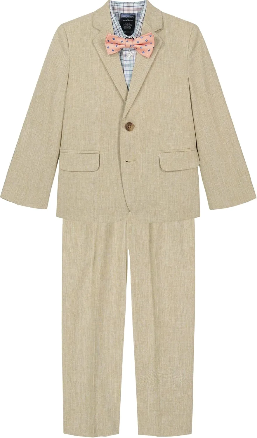 Nautica Boys' 4-Piece Suit Set with Dress Shirt, Tie, Jacket, and Pants