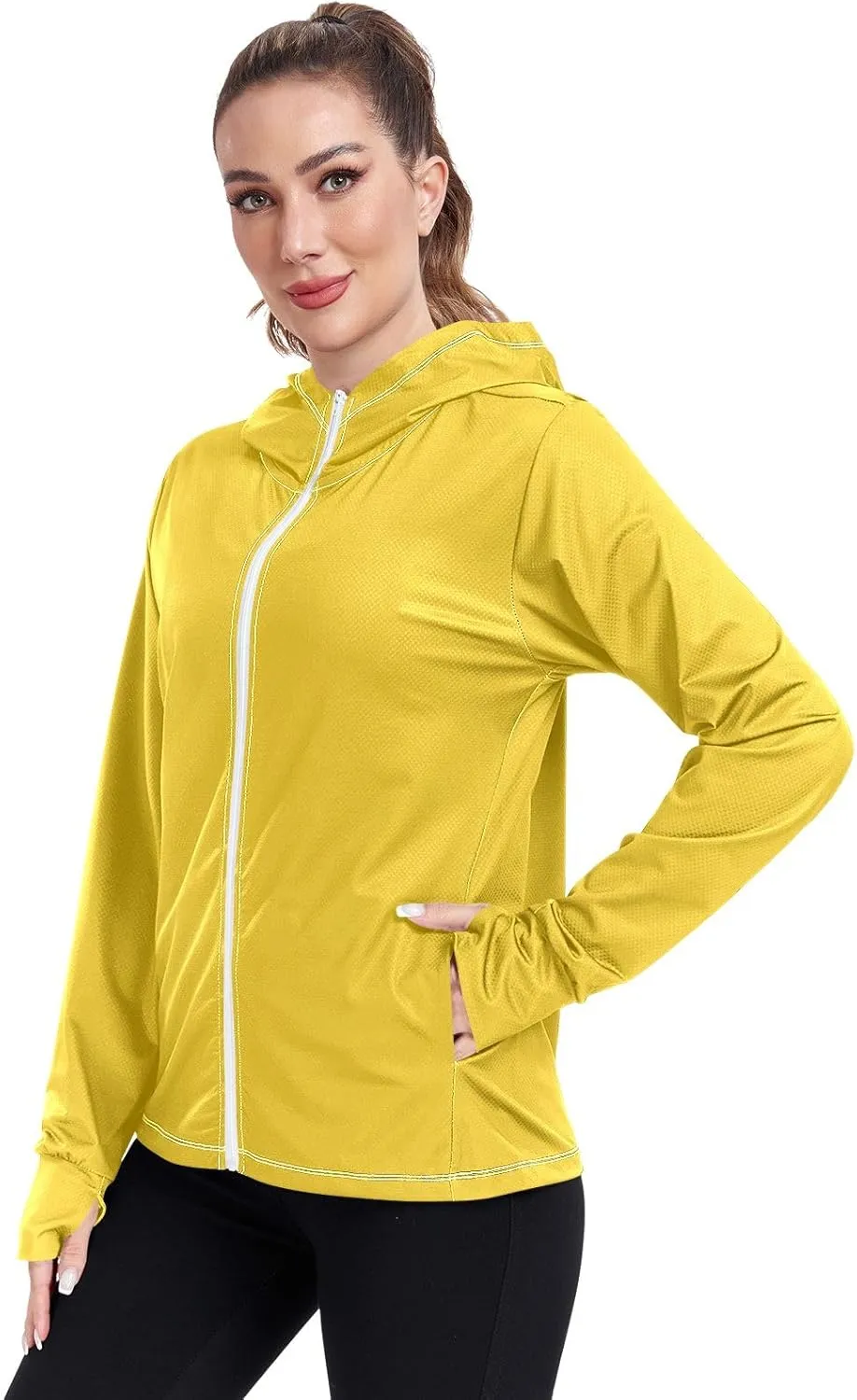ODAWA Peach Womens Sun Protection Shirts UPF 50  Sun Protection Hoodie Jacket UV Cooling Hoodie Summer Clothing